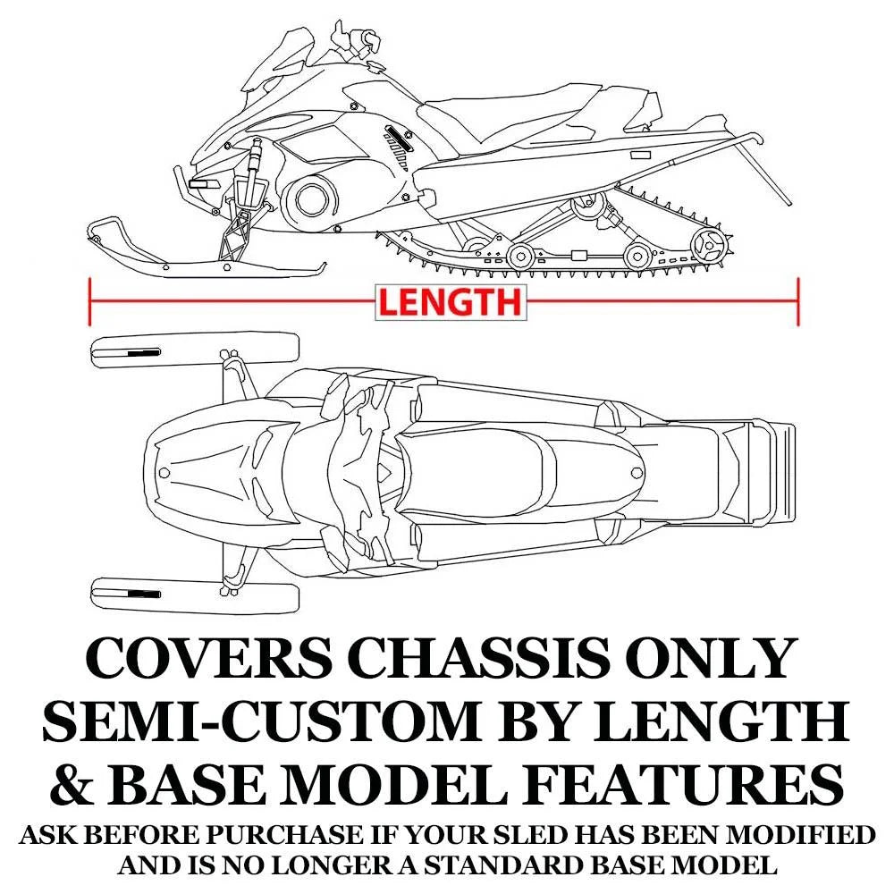 Trailerable 600 Denier Snowmobile Cover U9768