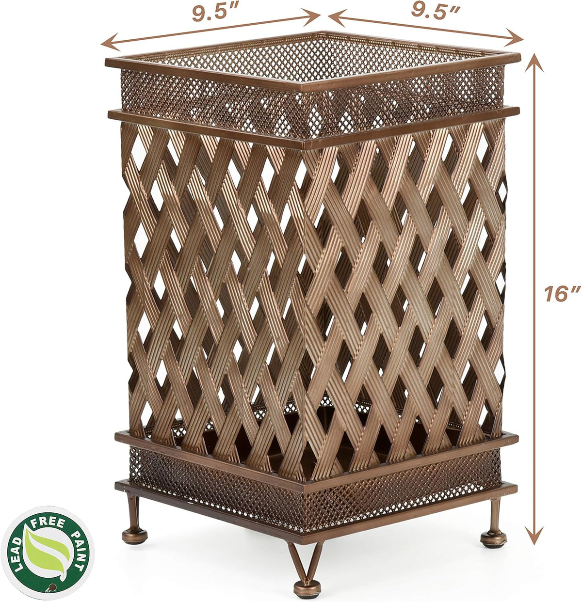 Antique Look Metal Umbrella Stand with Removable Drip Tray N97167