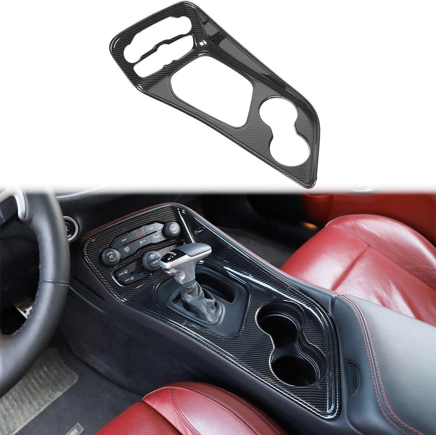 ABS Carbon Fiber Gear Shift Panel Trim T7647