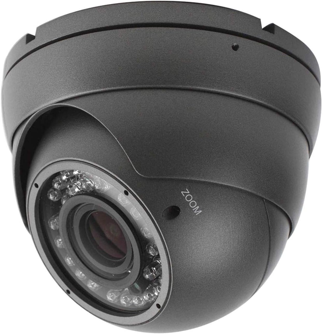 Analog CCTV Dome Camera, 2.8mm-12mm Varifocal Lens, Weatherproof Metal Housing B421113