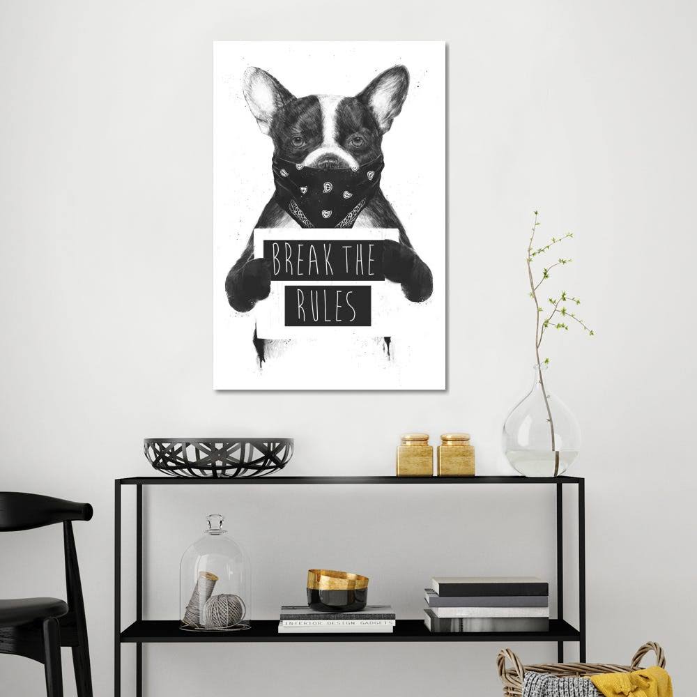 Rebel Dog Print on Canvas Art G47057