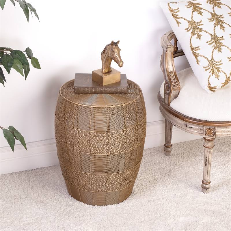 Gold Metal End Table X412
