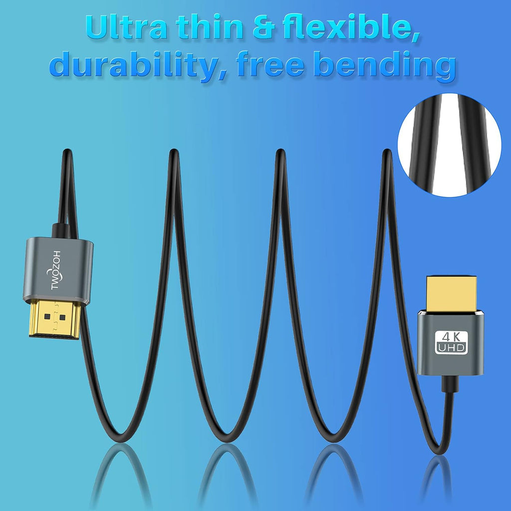 Ultra-Thin HDMI to HDMI Cable 5FT, Flexible HDMI 2.0 Cord G5214