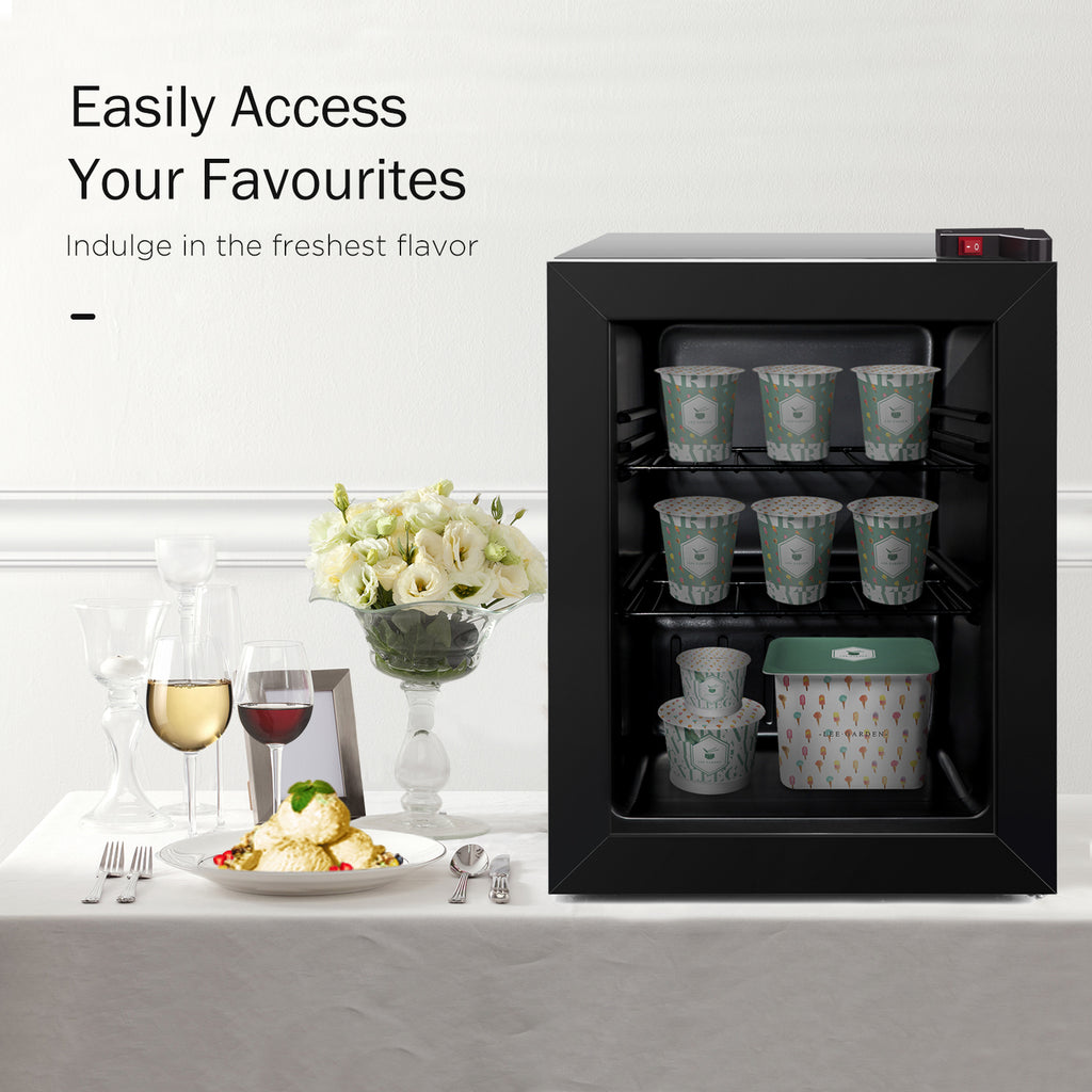 2.1 cu ft Upright Freezer with Glass Door G806