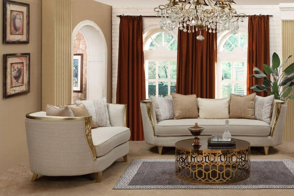 Beige Sofa Set 2Pcs K22869