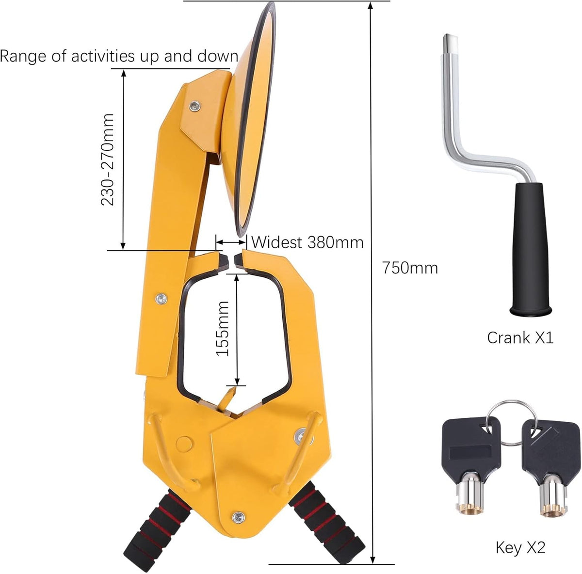 Wheel Lock Clamp Anti-Theft Boot Lock for Car Truck RV SUV L576