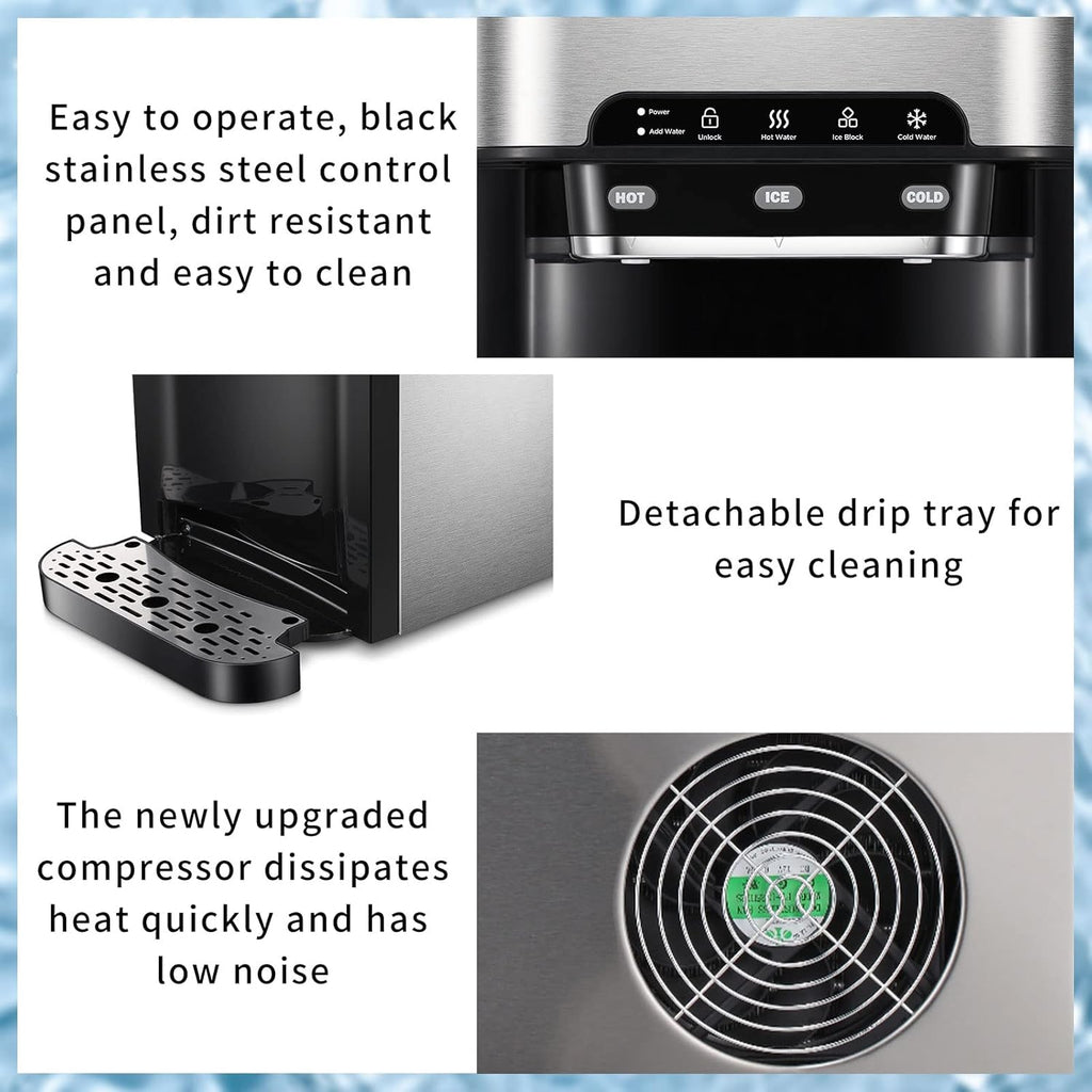 3 in 1 Top Loading Water Cooler Dispenser with Ice Maker N847330
