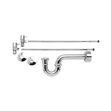 Satin Brass Compression Supply Kit with Trap C839