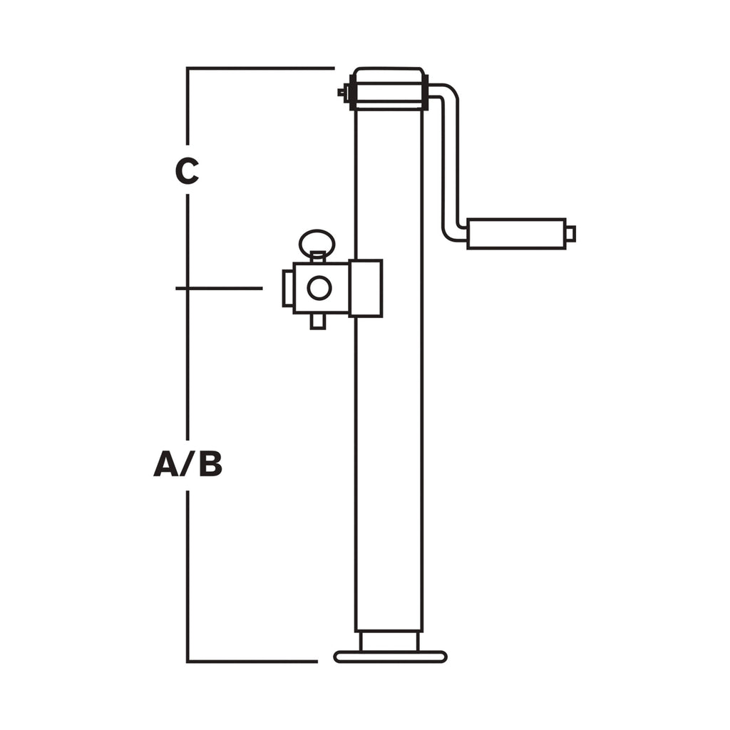 Square Tube-Mount Jack - 5000-Lb. Lift Capacity S285