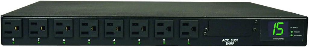Metered PDU, 15A, 13 Outlets, 120V, 15 ft. Cord, 1U Rack-Mount Power R52226