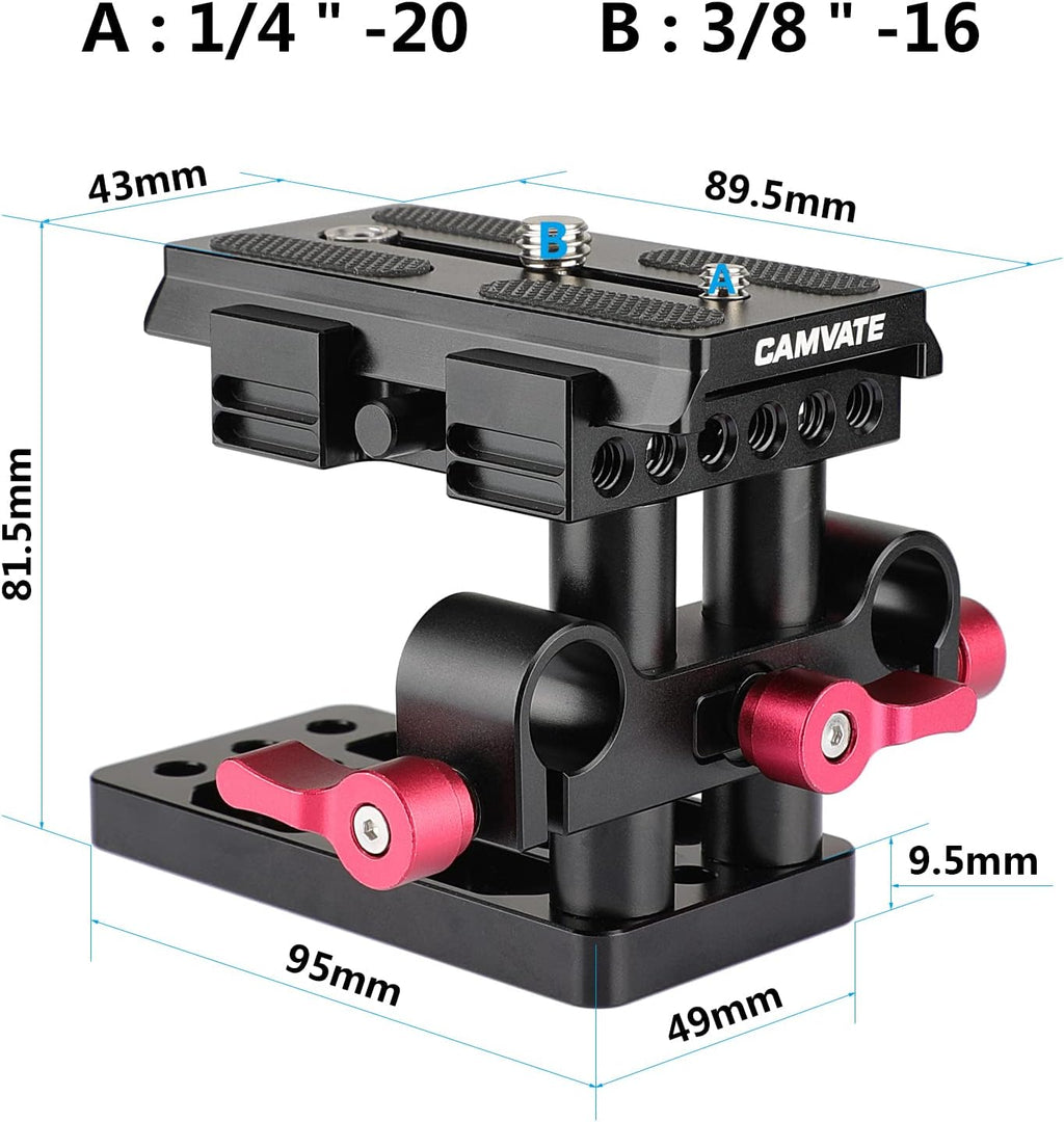 Red Quick Release Mount Base Plate Pack of 2 D936769