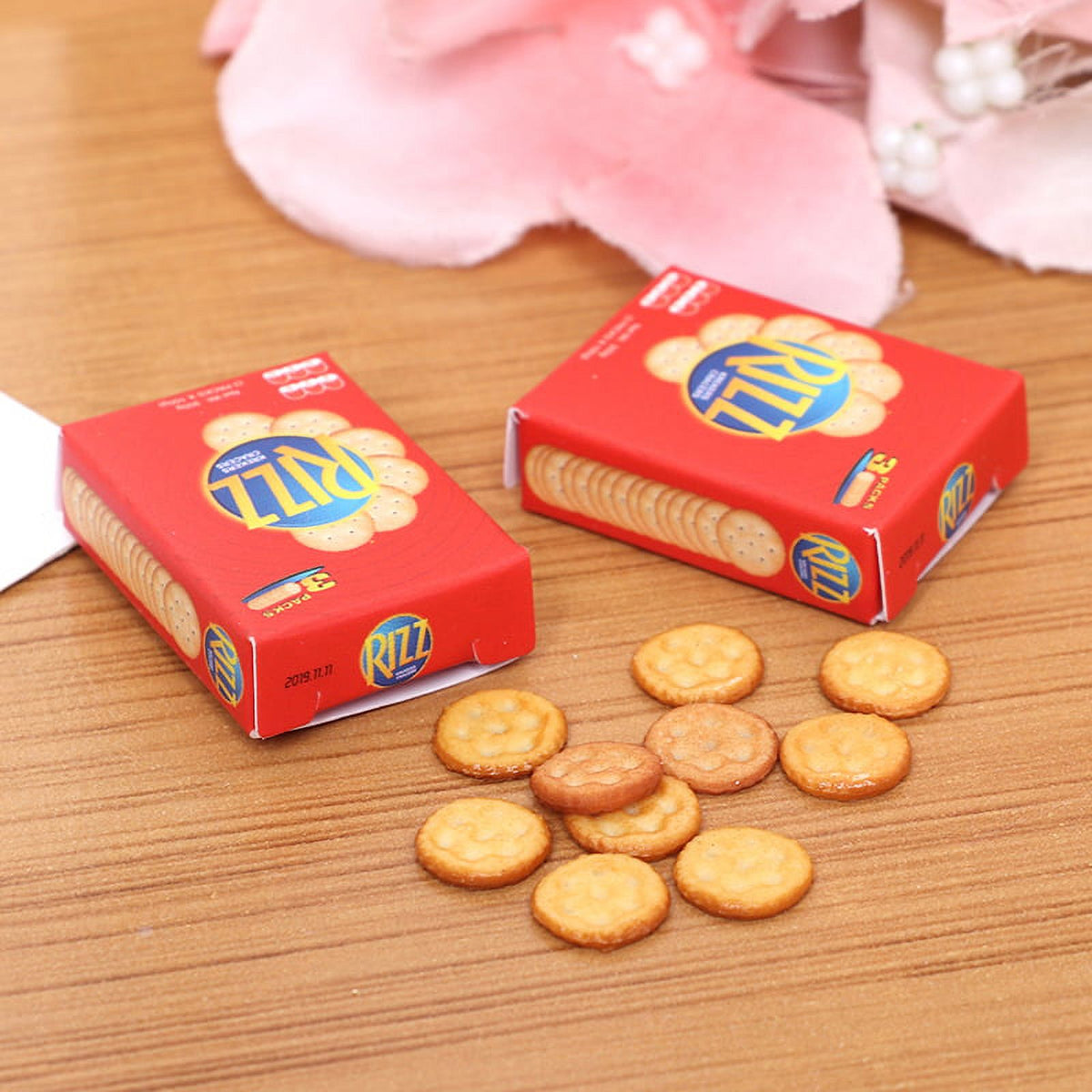 2PCS Mini 1/6 Scale Dollhouse Cookies With Boxes Pretend Play Food G545