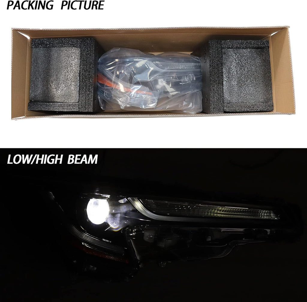 Passenger Side Headlight Assembly for 2020-2021 Toyota Corolla L LE Z75874