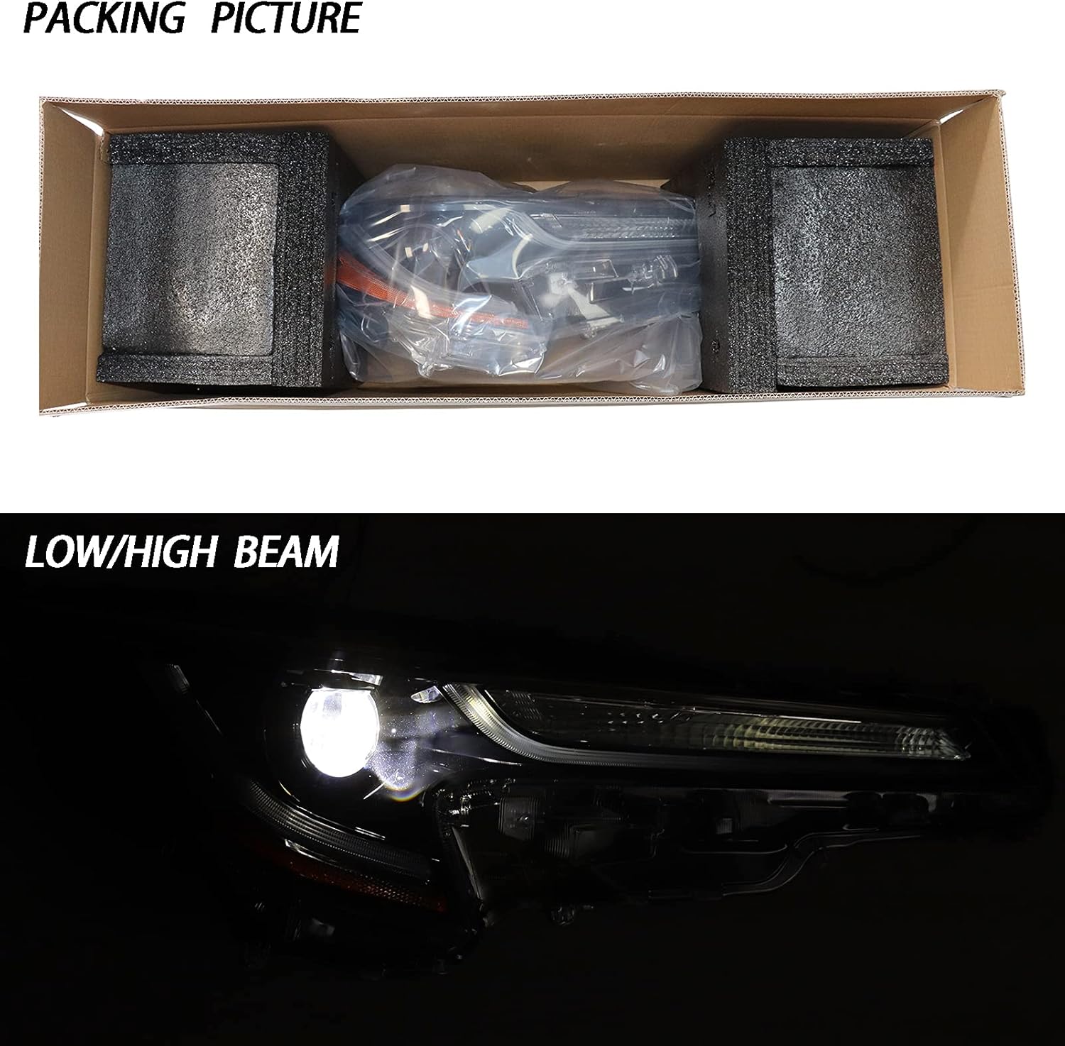 Passenger Side Headlight Assembly for 2020-2021 Toyota Corolla L LE Z75874