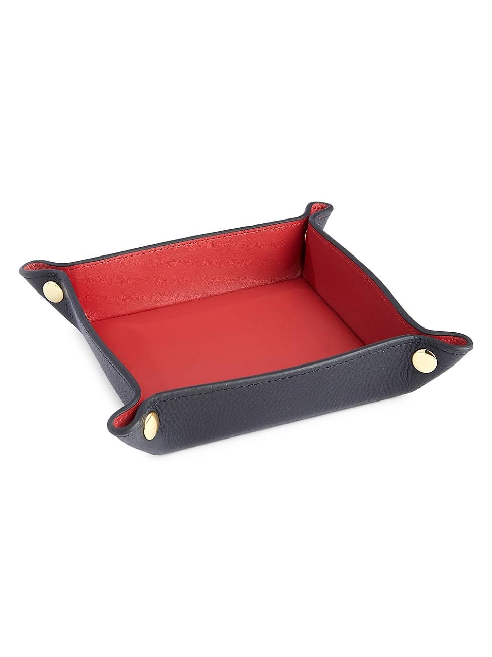 Black/Red Leather Valet Tray P859597