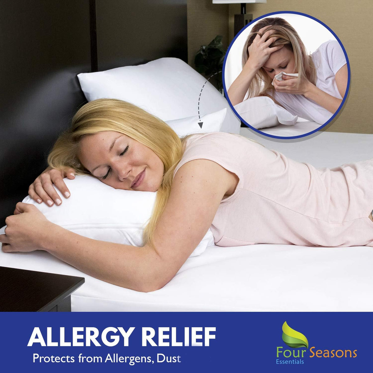 Full Size Zippered Waterproof Cotton Terry Mattress Protector Pack of 2 J41623