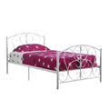 Matte White Rectangular Bed Frame Twin Size B648677