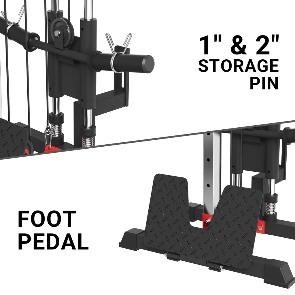 400 lbs Wall Mount Cable Crossover Machine with Dual Pulley System R108