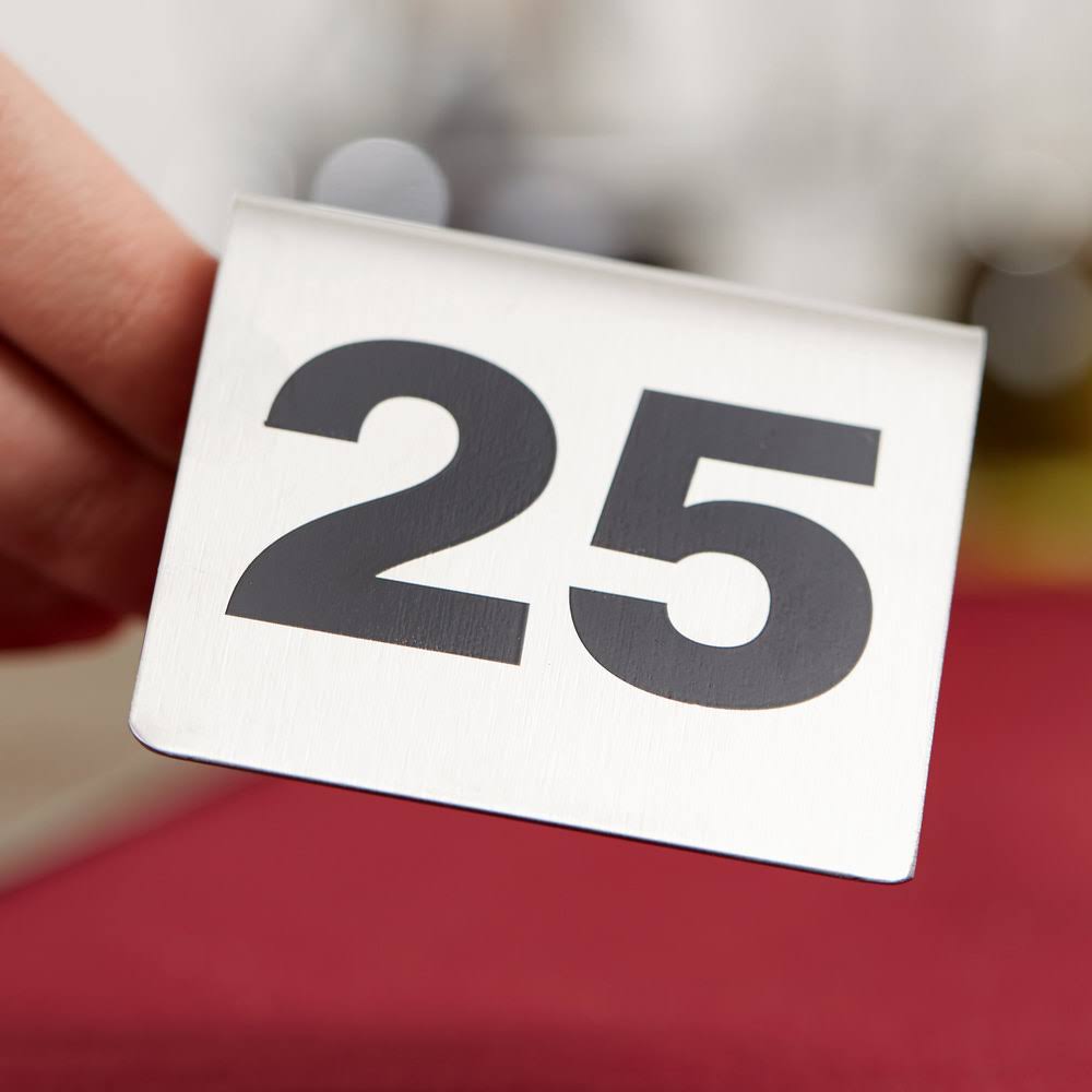 Stainless Steel Number Tents 1-25 S326720