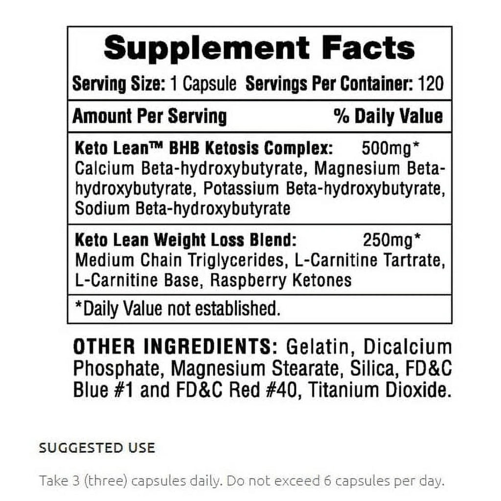 120 Capsules Keto Lean Z828217