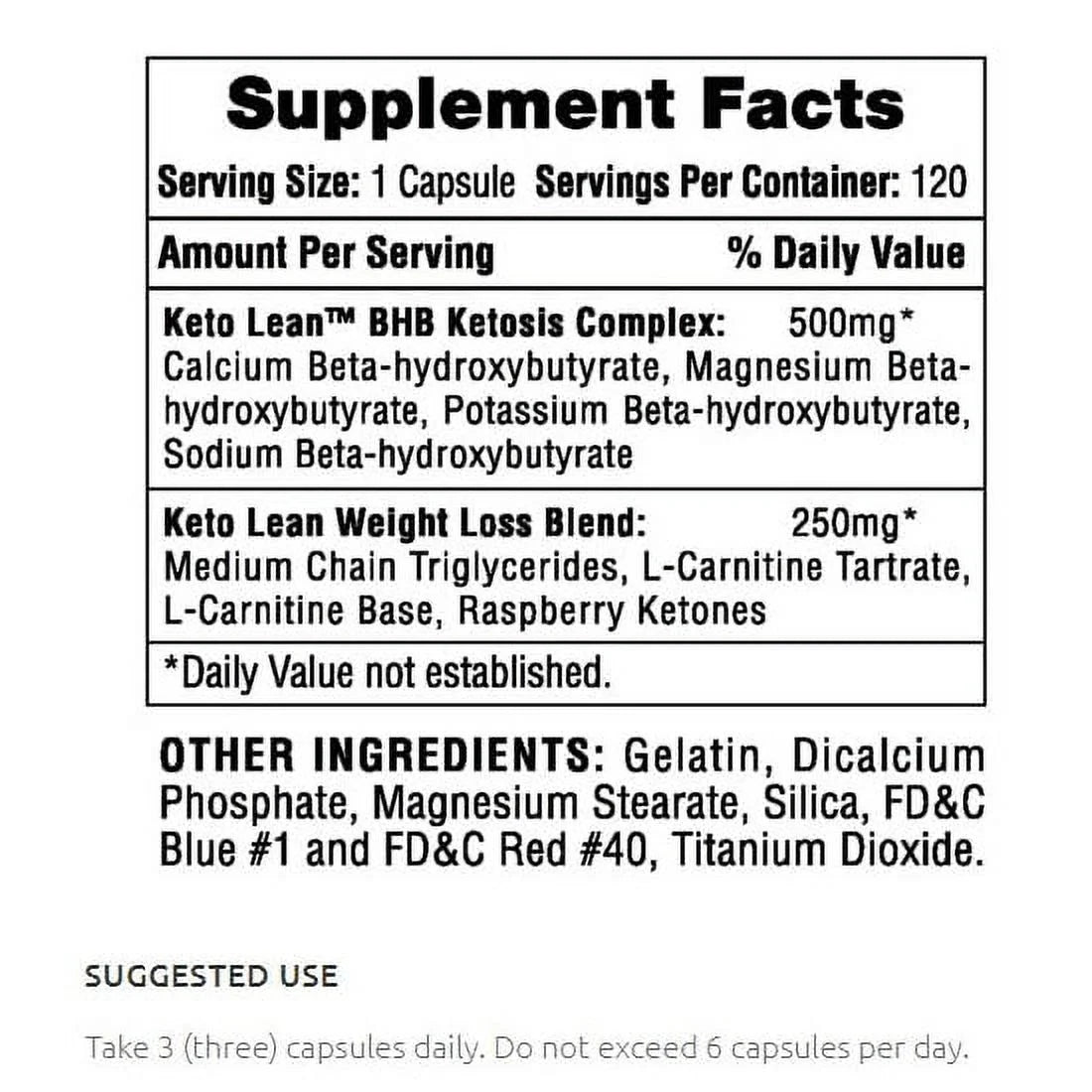 120 Capsules Keto Lean Z828217