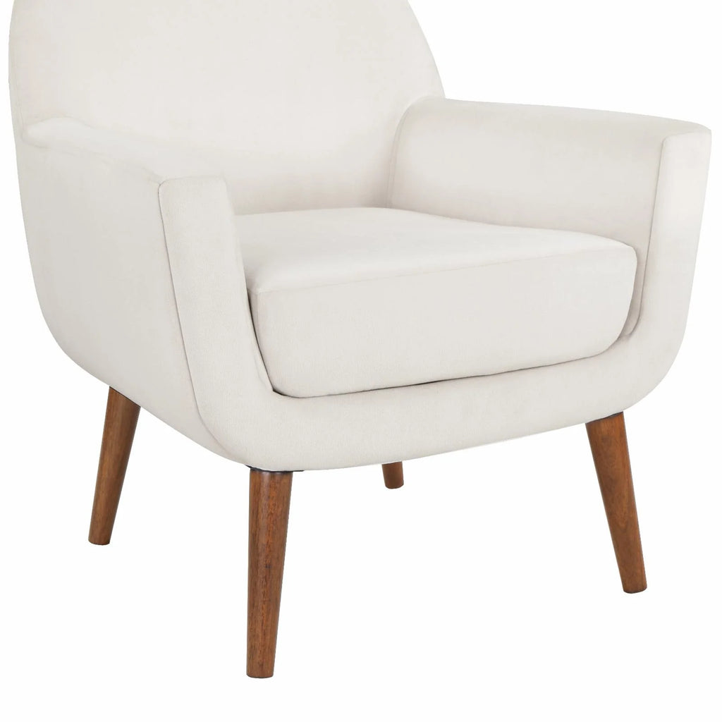 Navy Blue Velvet Arm Chair with Solid Wood Legs S790