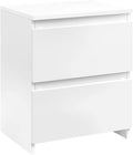 White 2-Drawer End Table, 18 x 14 x 22 inches P180873