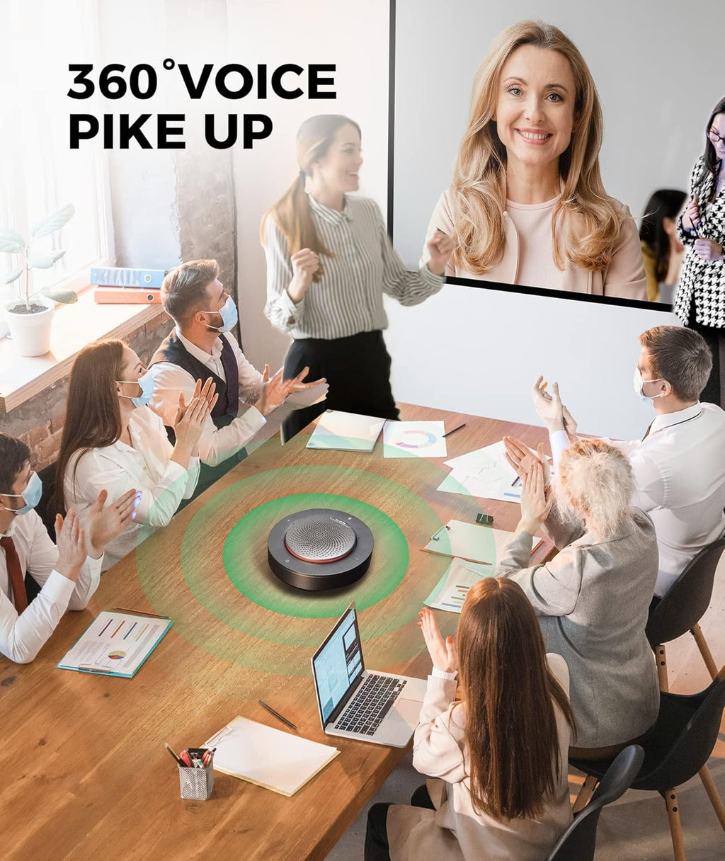 USB Conference Speakerphone with 4 Noise-canceling Mics E444322