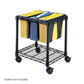 Black Wire File Cart with Tubs B42719