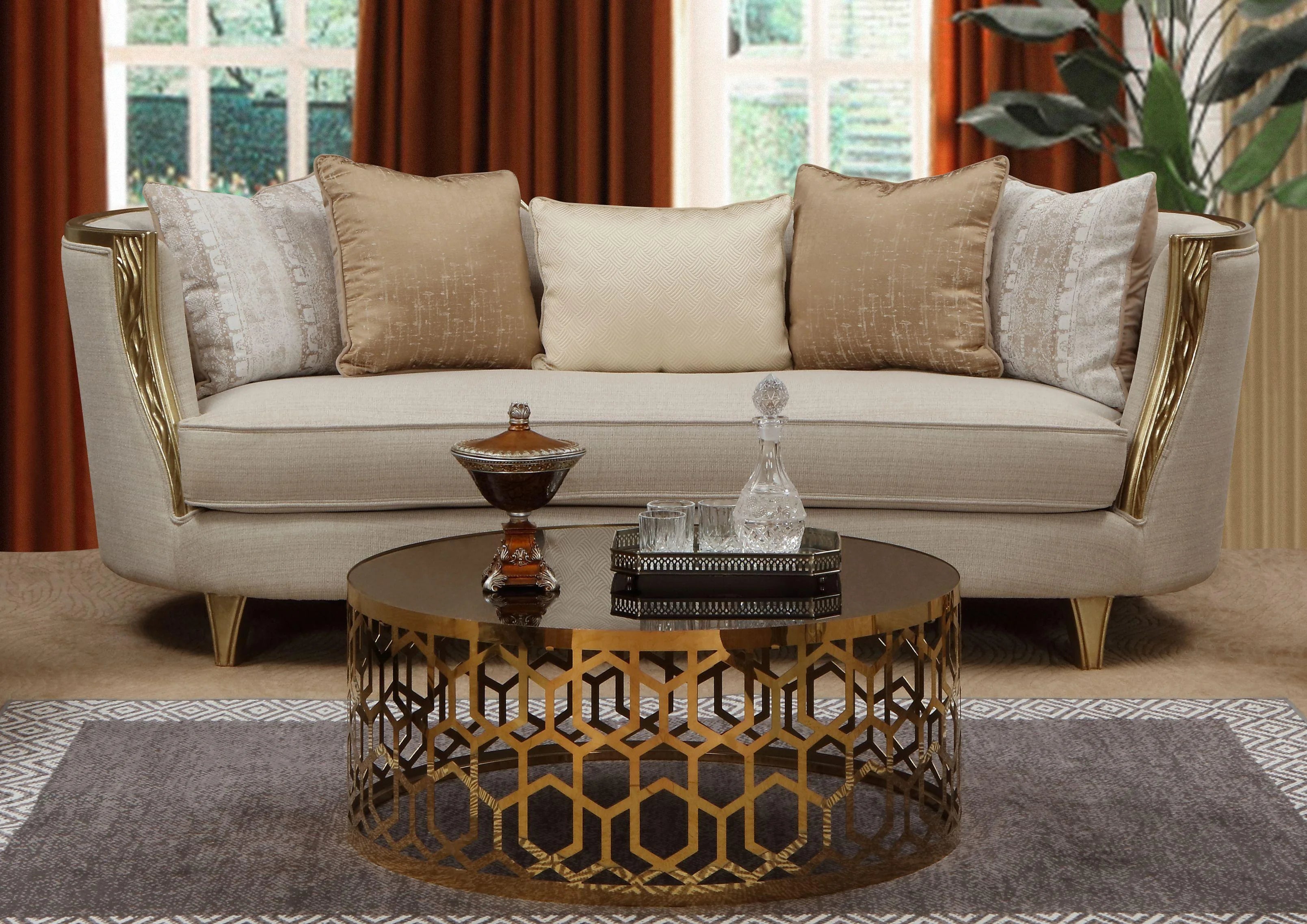 Beige Sofa Set 2Pcs K22869