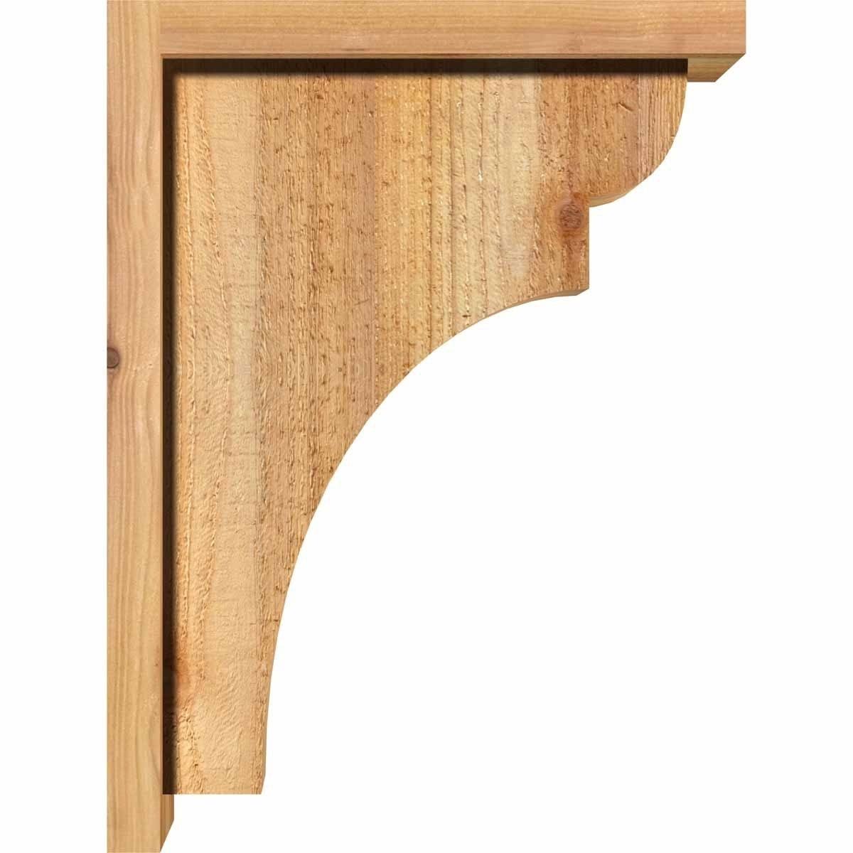 Rough Sawn Corbel with Backplate, Western Red Cedar P8365