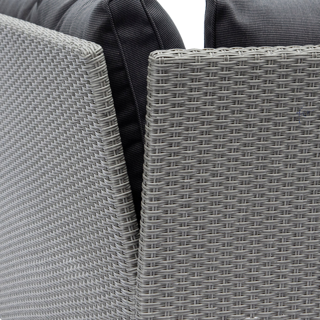 Outdoor Wicker Patio Sectional Sofa & Ottoman Set with Table H866372