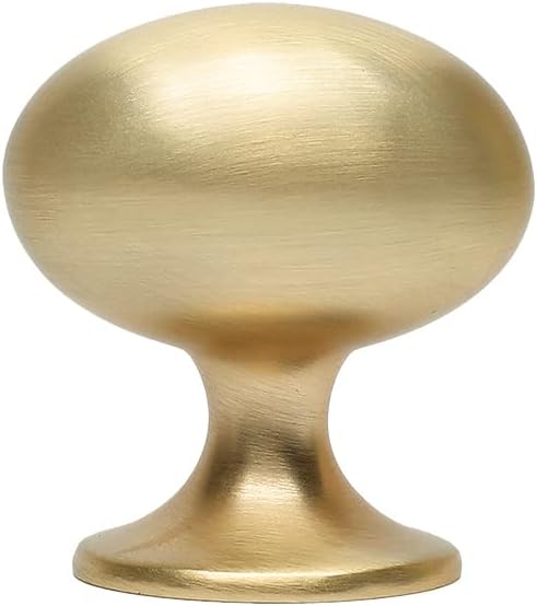 Oval Mushroom Knob 36mm 10 Pack Brushed Satin Nickel J60007