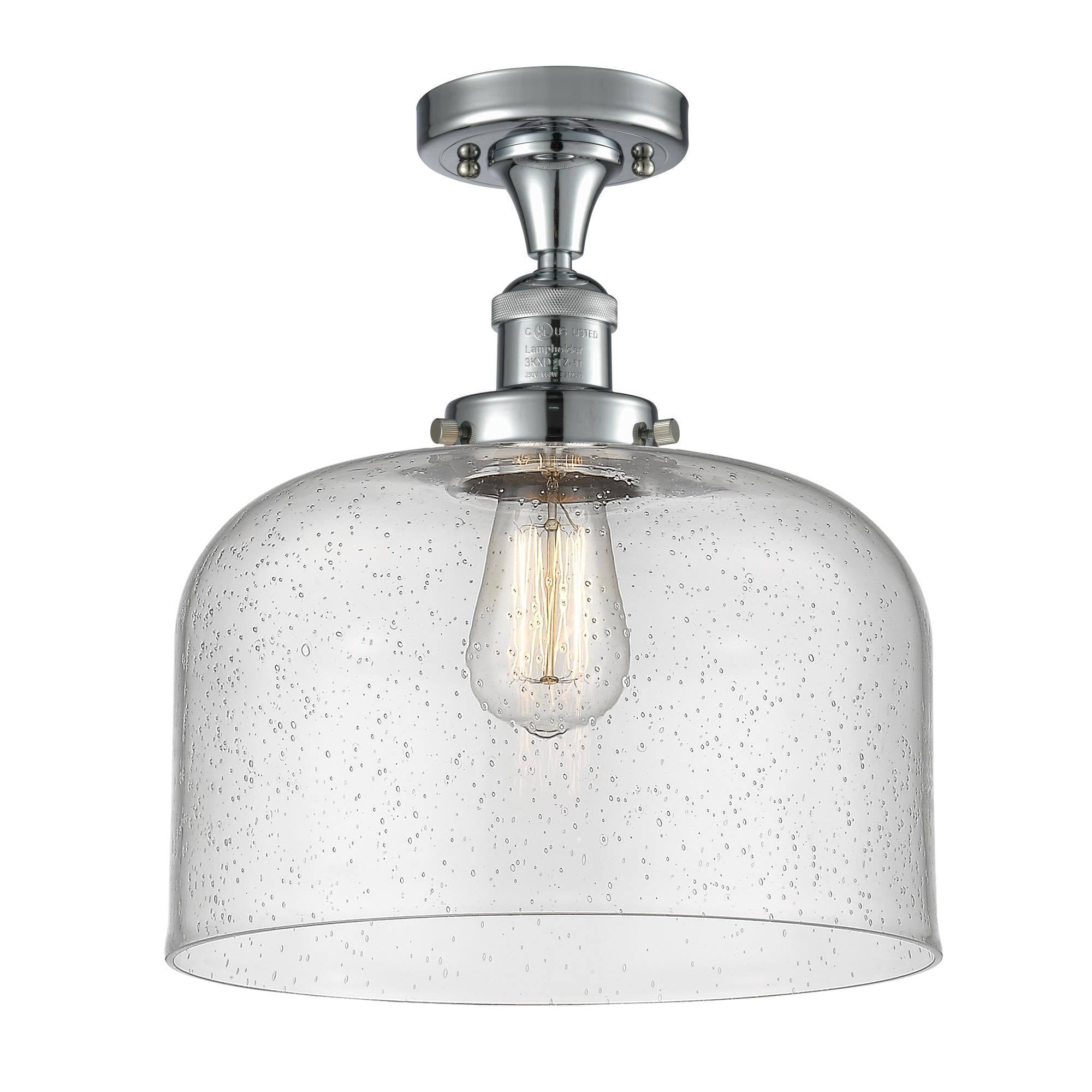 Polished Chrome 1 Light Semi-Flush Mount F5879