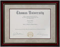 Diploma Frame Real Wood Glass Golden Rim 8.5x11 Inch with Mat 11x14 Inch Without Mat Double Mat Navy Blue B486921