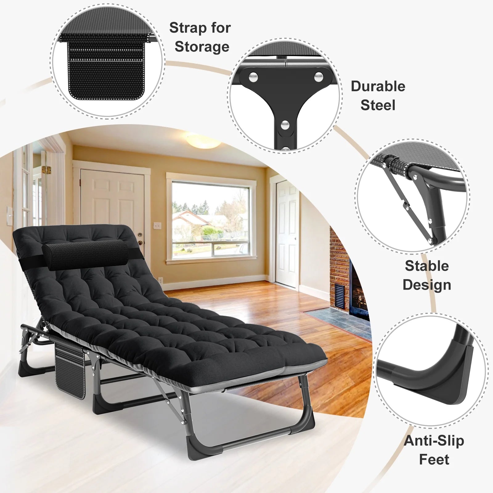 5-Position Folding Lounge Chair G5919