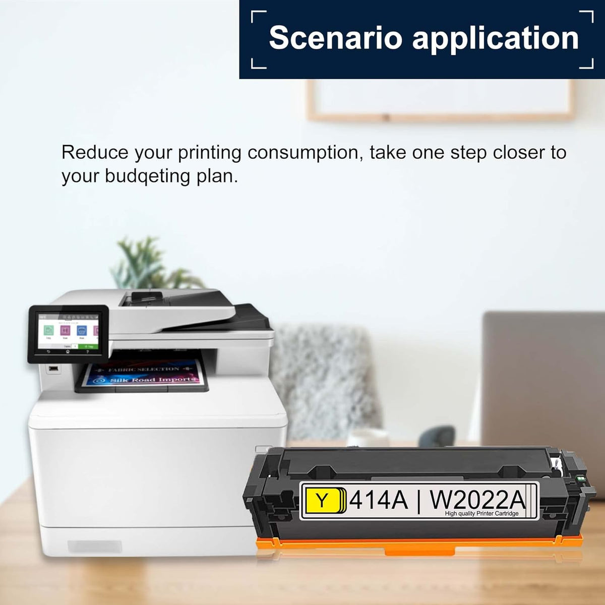 414A Compatible Toner Cartridge for HP Color Pro MFP M479fdw M454dn M454dw M454nw M453-M454 Series Printer Y715