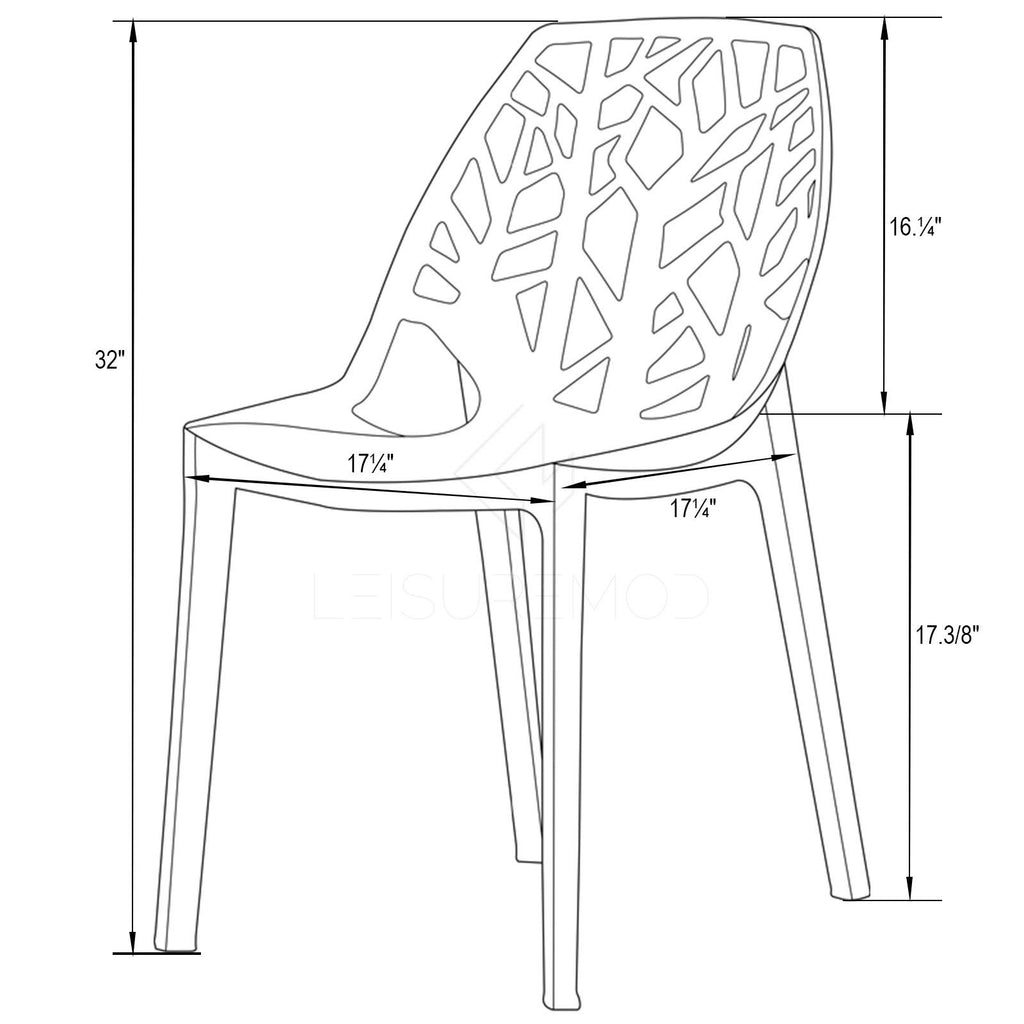 Clear Modern Dining Side Chair H461458
