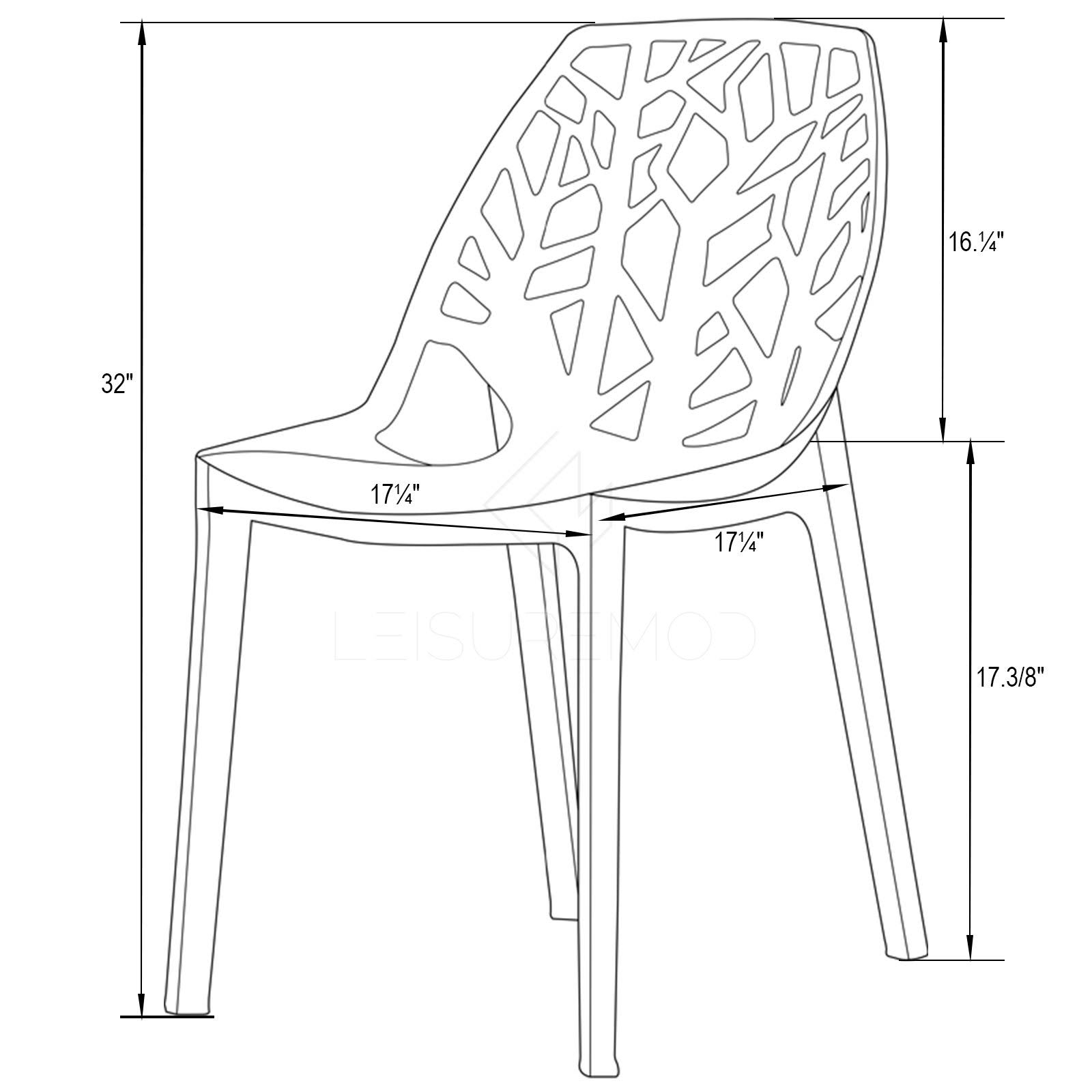 Clear Modern Dining Side Chair H461458