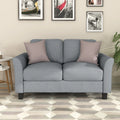 Mid-Century Upholstered Fabric Loveseat T516396