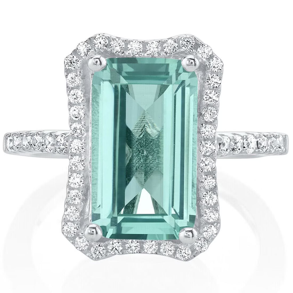 Radiant Cut Aquamarine Ring E66000