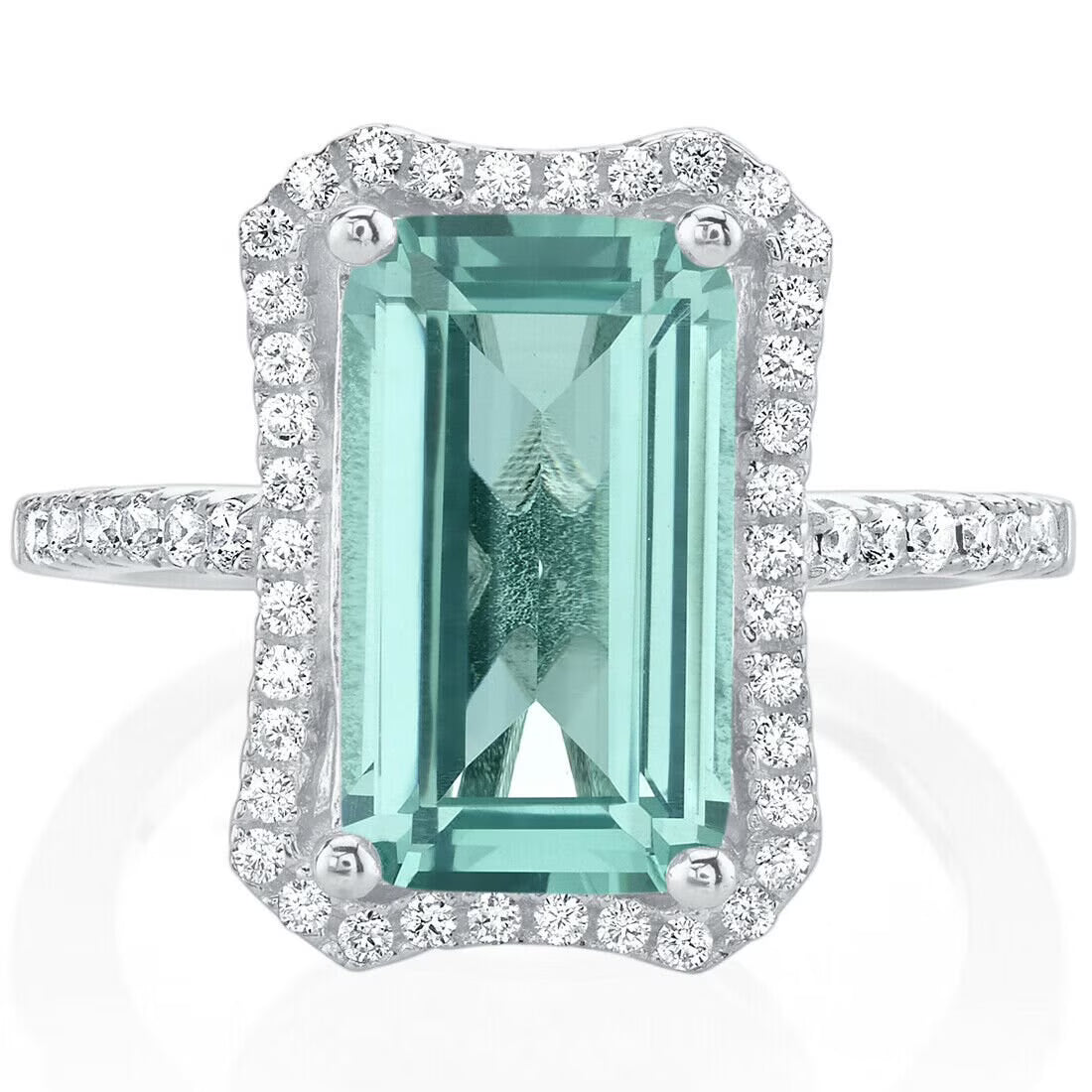 Radiant Cut Aquamarine Ring E66000