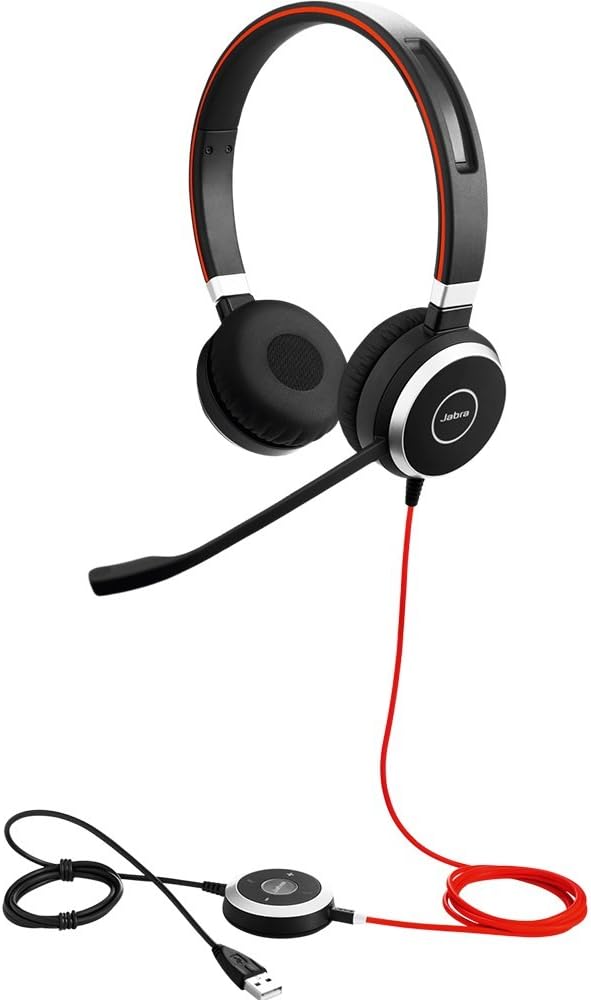Jabra Evolve 40 Professional Wired Headset, Stereo, 3.5mm Jack/USB Connection F36735