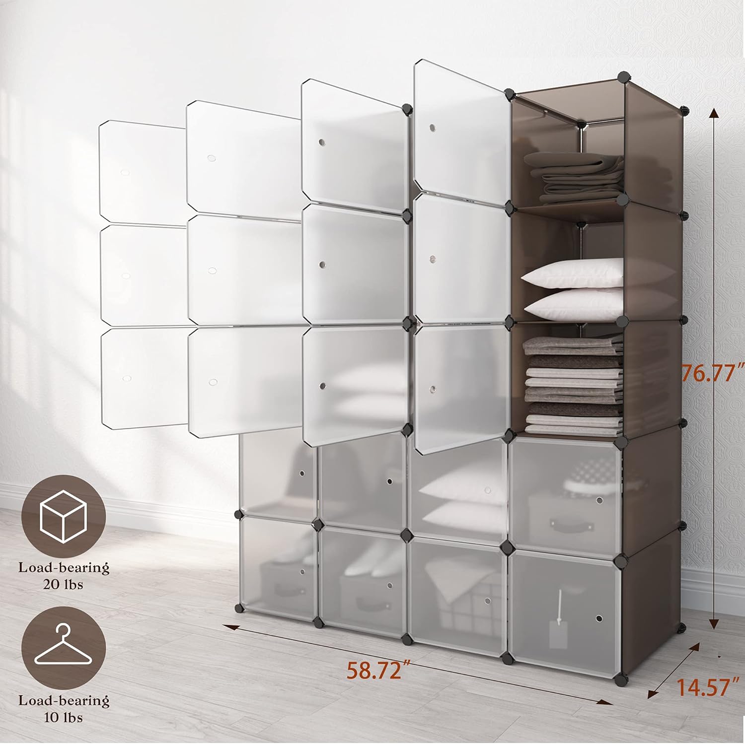 20-Cube Plastic Cube Storage Organizer E8814