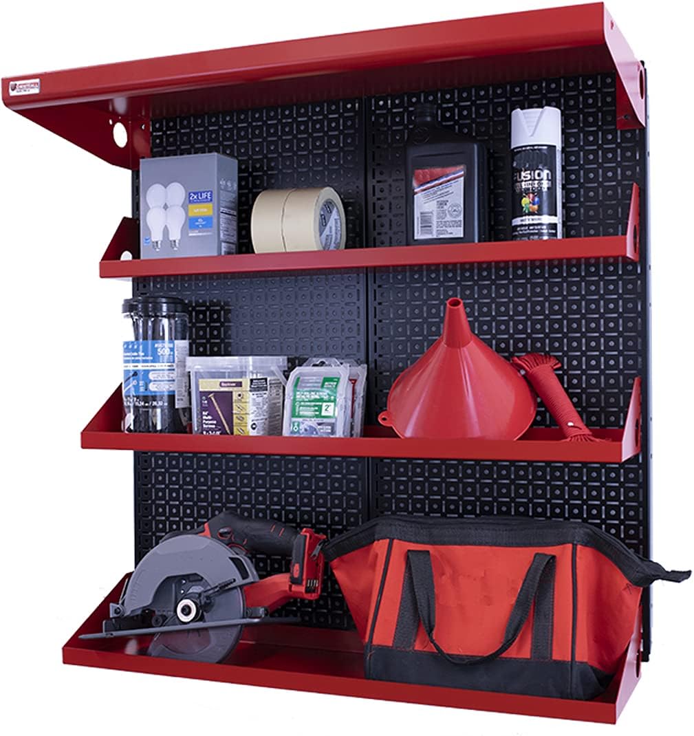 Black Modular Pegboard Shelving Kit 32" x 32" L920901