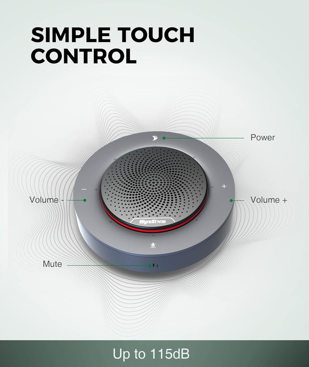 USB Conference Speakerphone with 4 Noise-canceling Mics E444322