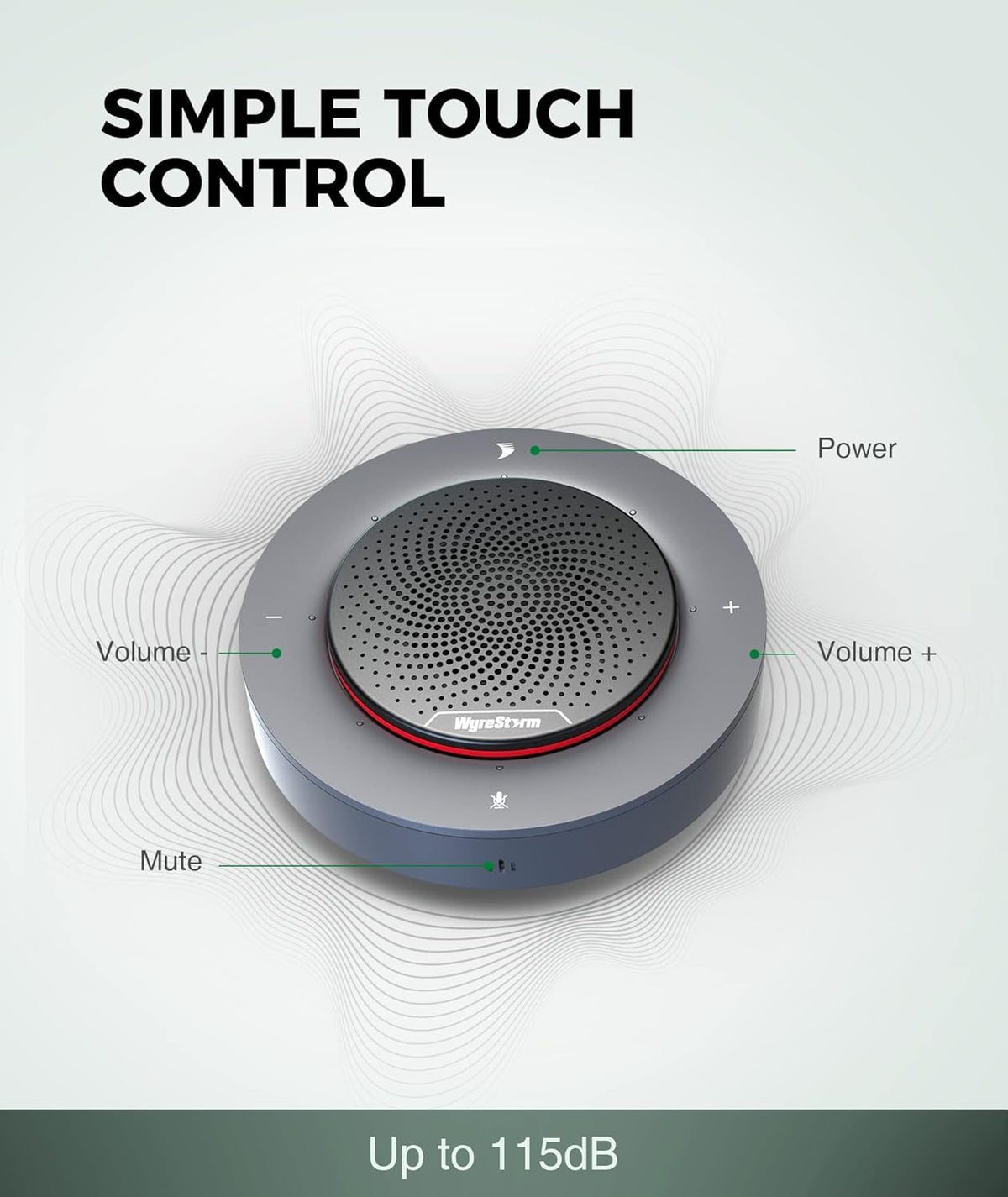USB Conference Speakerphone with 4 Noise-canceling Mics E444322