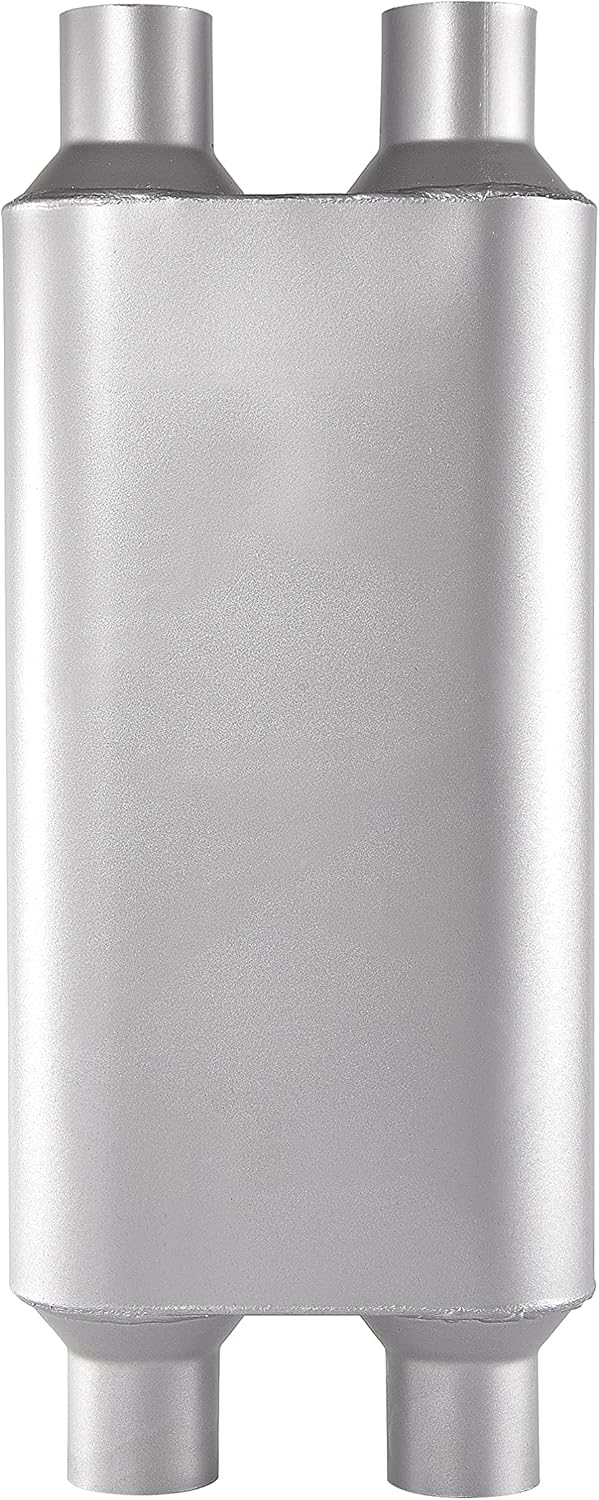 2.5 inch inlet/outlet 3 Chamber Performance Automotive Muffler Exhaust Pack of 2 F838216