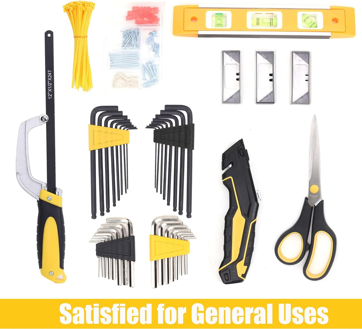 467-Piece Heavy Duty Home Tool Set with 16-Inch Tool Bag J456