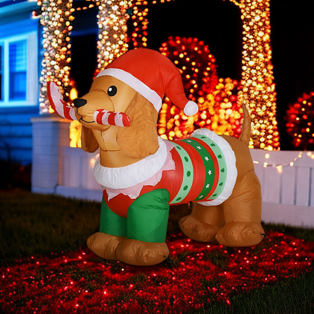 5ft Inflatable Dog with Led Lights N902138